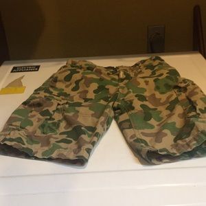 Boys cargo camouflage shorts